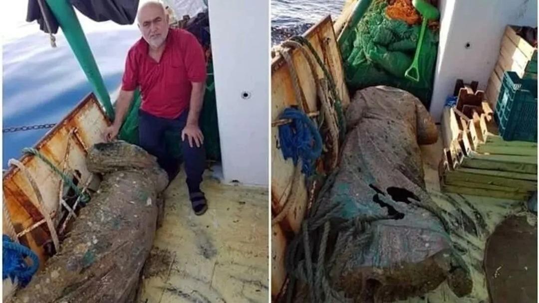 Başı ve kolları kesikti! Balıkçıların ağına takıldı! Şimdi ise ilk kez sergileniyor... 1