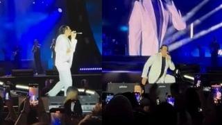 Konserinde talihsiz anlar! Şarkısını söylerken bir anda yere düştü