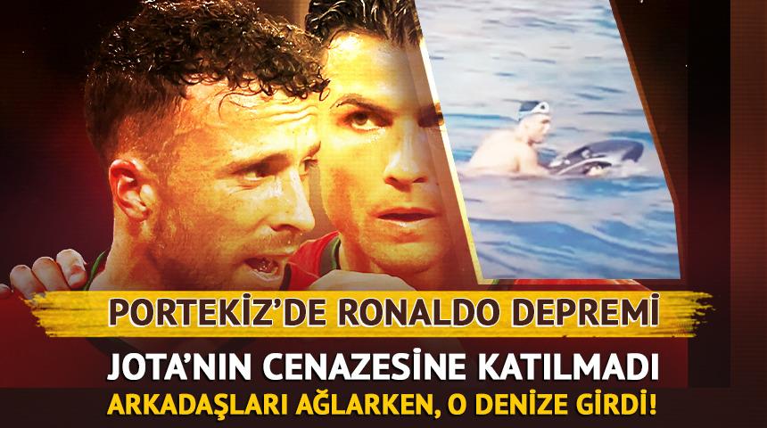 Futbol dünyası Jota için ağlarken, C.Ronaldo denize girdi...