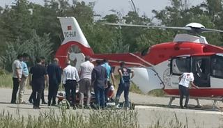 70 yaşındaki hasta ambulans helikopter ile Van'a getirildi