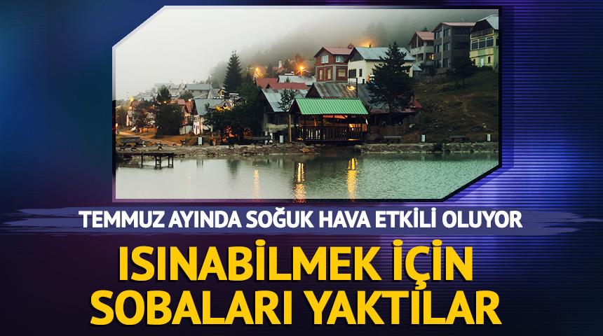 Soğuk hava etkili oluyor! Isınmak için soba yaktılar