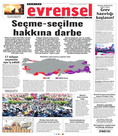 Evrensel
 Gazetesi oku