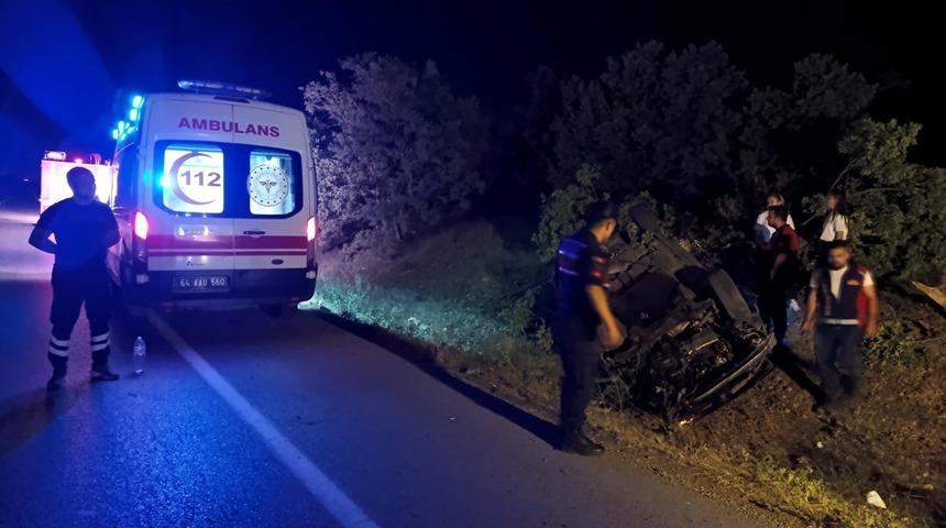 Uşak'ta feci kaza: 1 ölü 2 yaralı