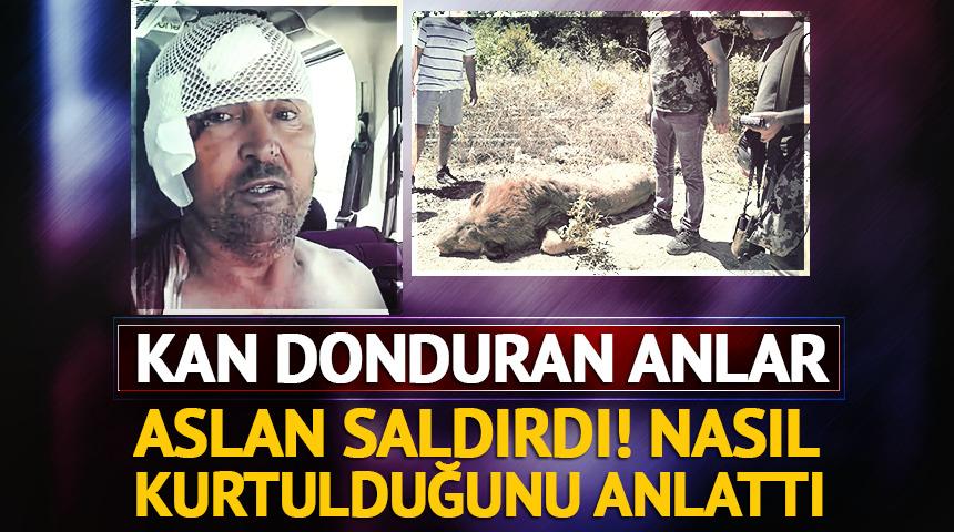 Aslan saldırısına uğrayan şahıs konuştu! O anları anlattı: Boynumdan ısırırken boynunu elime geçirdim