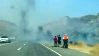 Siirt'te ağaçlık alanda yangın çıktı