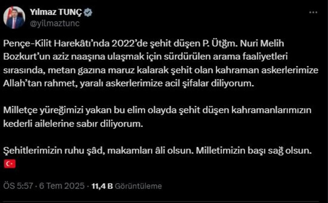 5 askerimiz metan gazı zehirlenmesinde şehit oldu! Siyasilerden başsağlığı mesajları peş peşe geldi 6