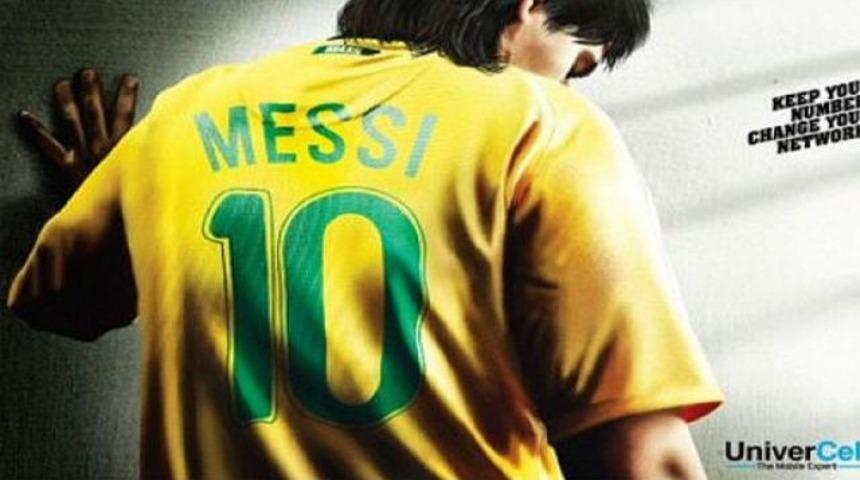 Messi'ye Brezilya forması giydirdiler!