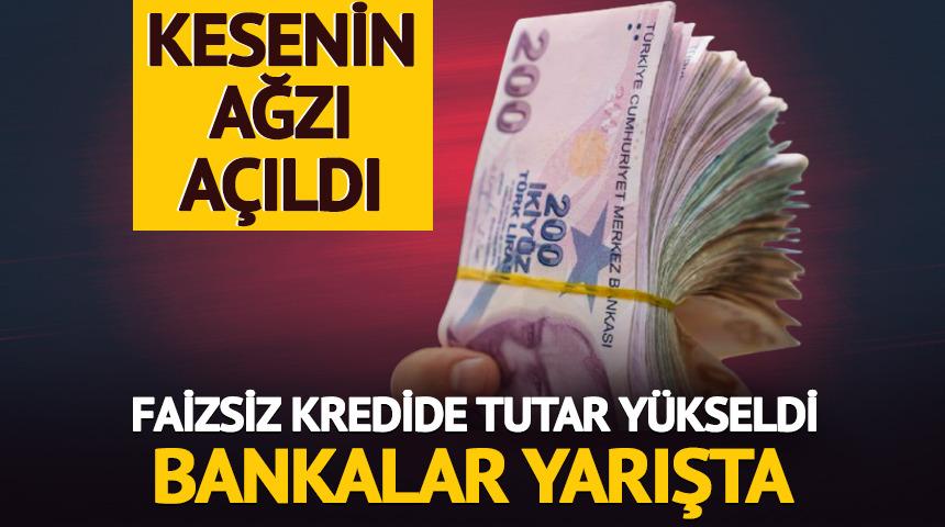 Faizsiz kredide tutar yükseldi, 85 bin TL'ye çıktı! Bankalar yarışta