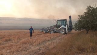 Kırklareli'nde tarım arazisinden ağaçlık alana sıçrayan yangın söndürüldü