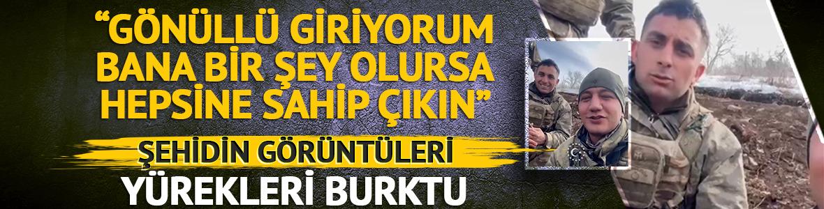 Şehit Celalettin Uyanık'ın görüntüleri yürekleri burktu!