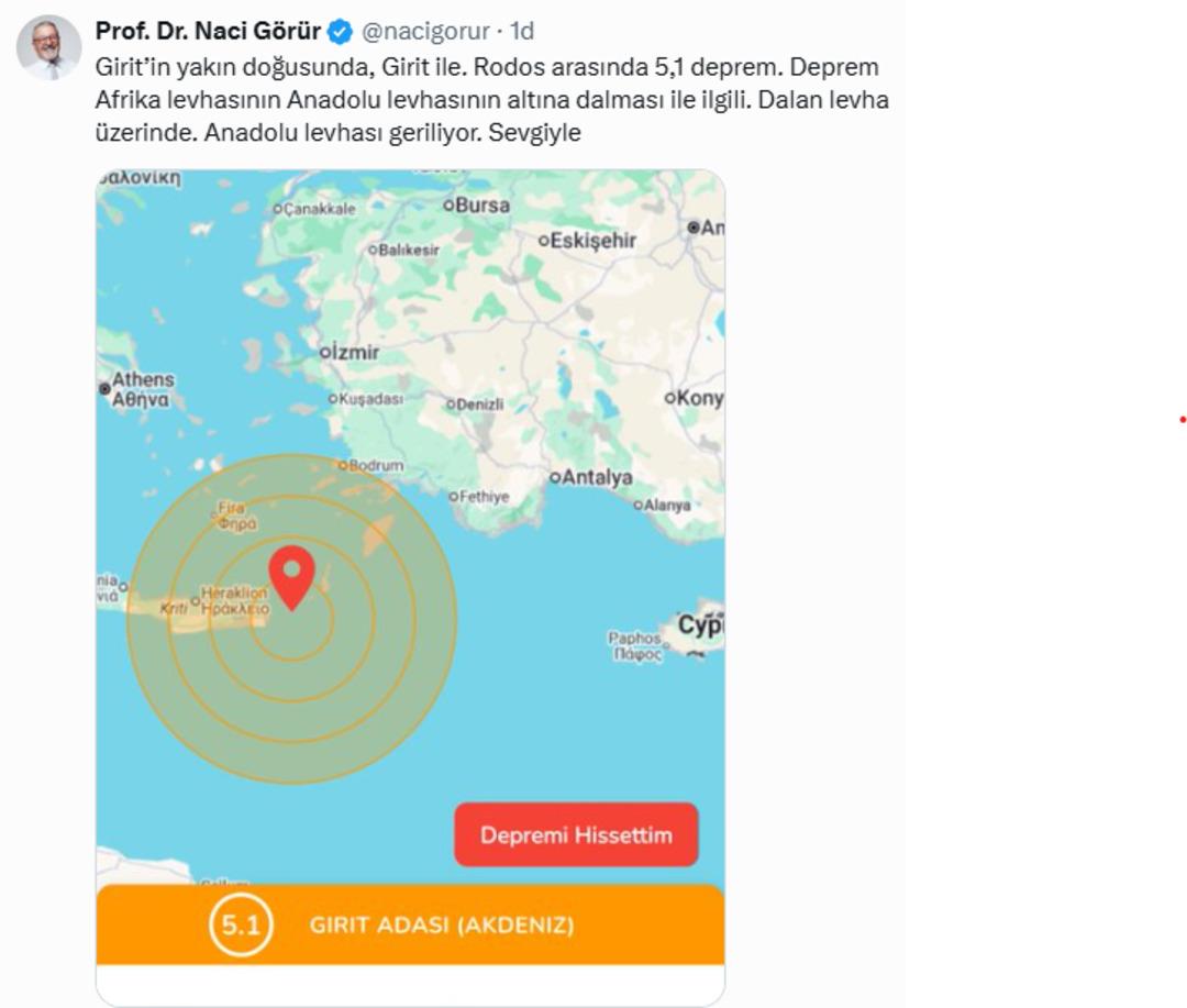 AFAD duyurdu: Datça açıklarında 5.0 büyüklüğünde deprem! Naci Görür: "Anadolu levhası geriliyor" 2