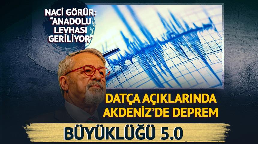 Datça açıklarında 5.0 büyüklüğünde deprem! "Anadolu levhası geriliyor"