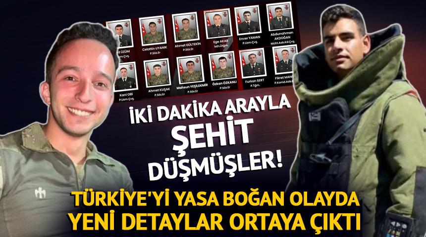 2 dakika arayla şehit düşmüşler!