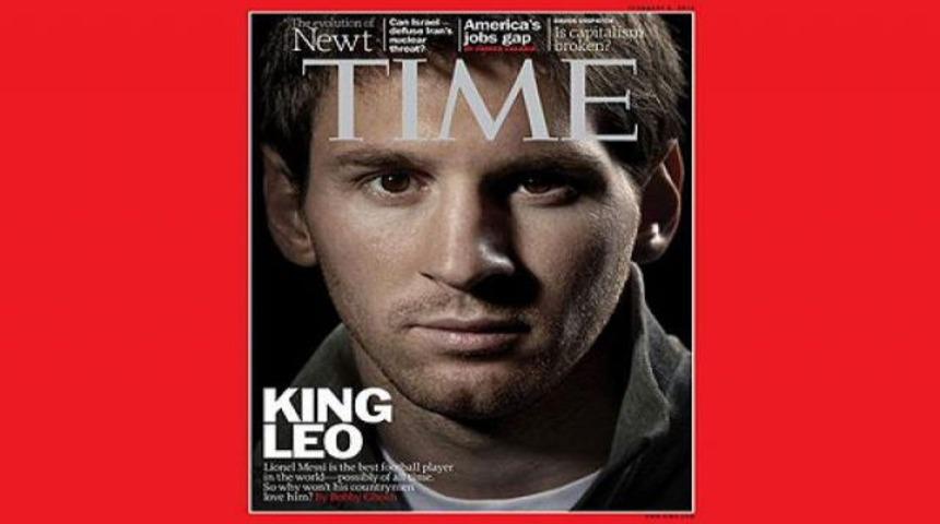 Time'a kapak olan ilk futbolcu: Messi