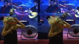 TRT sanatçısı şarkısını söylerken başına dron düştü! O anlar saniye saniye kaydedildi