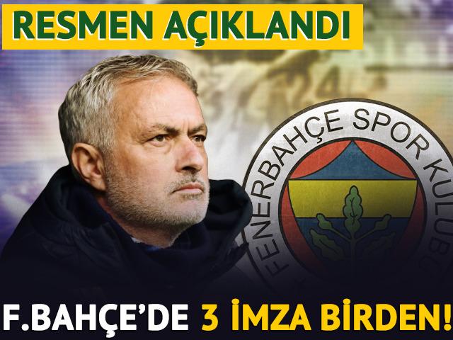 Fenerbahçe'de 3 imza birden! Resmen açıklandı