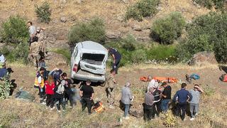 Elazığ'da şarampole devrilen hafif ticari aracın sürücüsü öldü