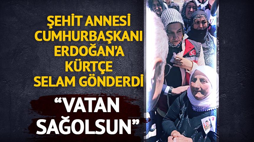 Şehit Celattin Uyanık'ın annesi, Cumhurbaşkanı Erdoğan'a Kürtçe selam gönderdi
