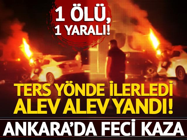 Ters yönde ilerledi, alev alev yandı: Şoför hayatını kaybetti!