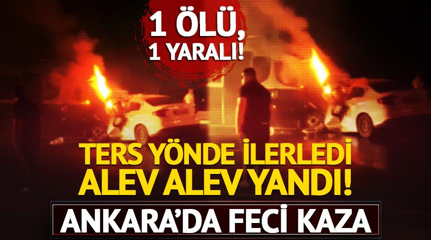 Ters yönde ilerledi, alev alev yandı: Şoför hayatını kaybetti!