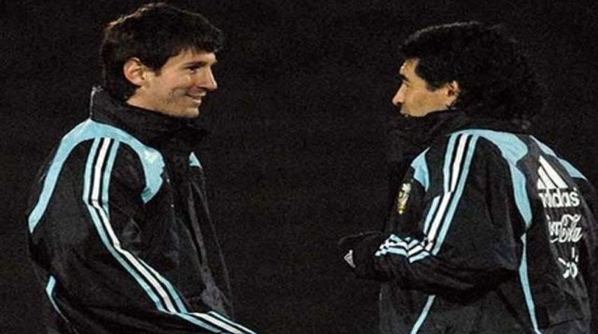 Maradona, Messi'ye sahip &ccedil;ıktı!