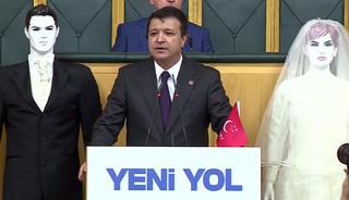 TBMM’de ilginç anlar! Fiyatların inanılmaz boyutlara ulaşmasına tepki gösterdi! Kürsüye gelin ve damat mankenleriyle çıktı… 