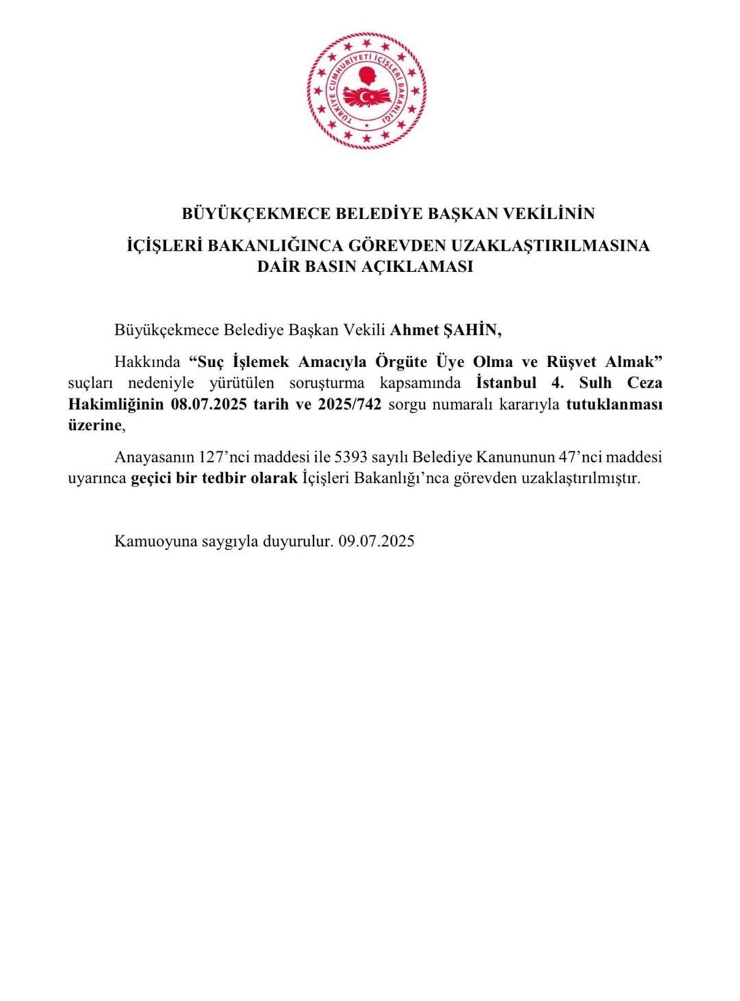 SON DAKİKA | Zeydan Karalar ve Ahmet Şahin görevden uzaklaştırıldı 2