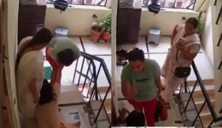 Gelin dehşeti! Kaynanasını saçlarından sürükleyip dövdü! İşte o anlar