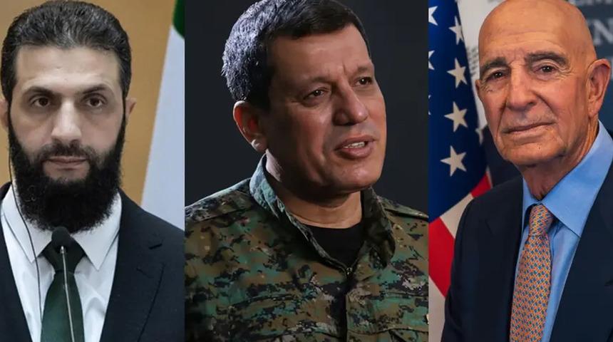 Suriye Devlet Başkanı Şara, SDG'li Abdi ve ABD'nin Suriye Temsilcisi Barrack ile bir araya geldi