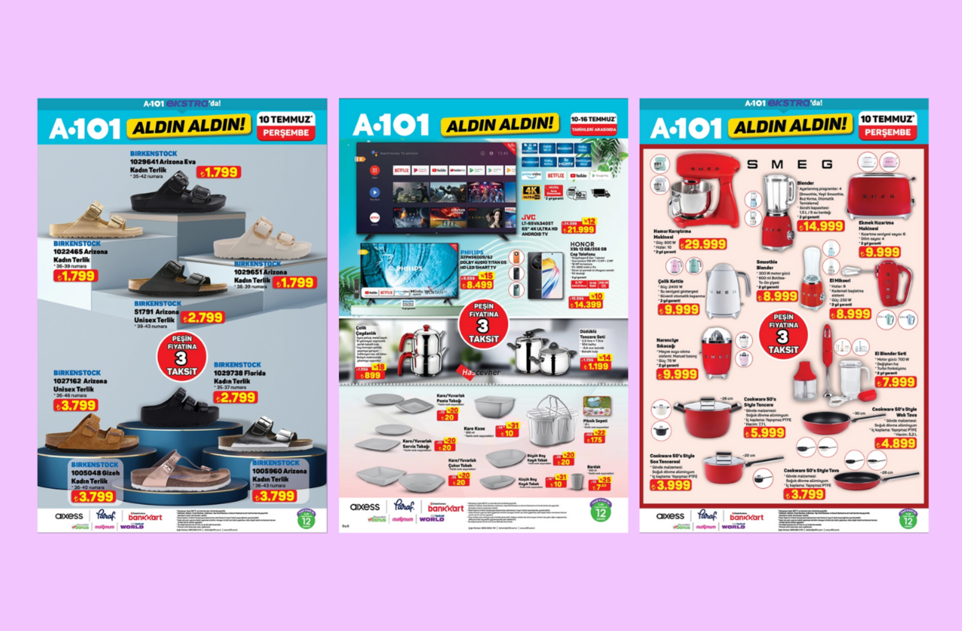 A101'e Birkenstock terlikler geliyor! İşte 10 Temmuz 2025 A101 Aldın Aldın Kataloğu