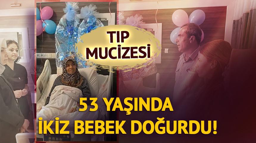 53 yaşında ikiz bebek doğurdu...