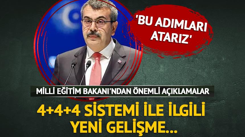 4+4+4 sistemi ile ilgili yeni açıklama
