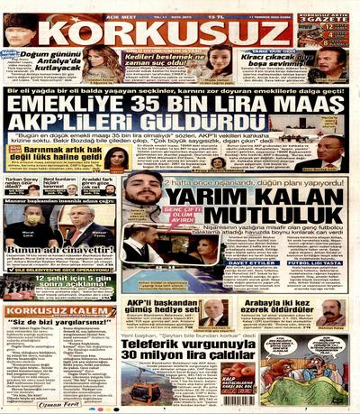 Korkusuz
 Gazetesi oku