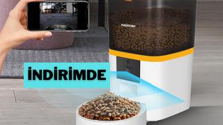 Evdeki yokluğunuzu hissettirmeyecek Haustier QQ005 Kameralı Otomatik Mama Kabı indirime girdi