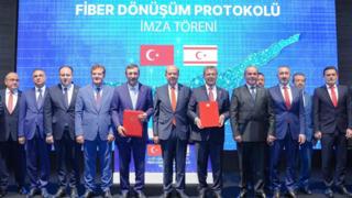 KKTC'de fiber parolası belli oldu! Cevdet Yılmaz ve Ersin Tatar imzayı attı, Türk Telekom CEO'su Ümit Önal: Gurur duyuyoruz