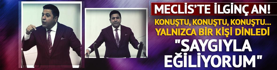 Konuşmasını bir kişi dinledi! "Önünüzde saygıyla eğiliyorum"