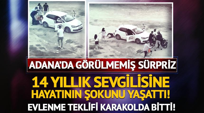 Adana'da evlenme teklifi karakolda bitti!