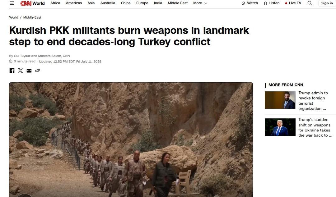Terör örgütü PKK nın silah bırakması dünyanın gündeminde! 
