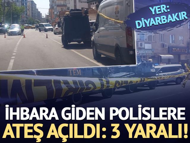 Diyarbakır'da ihbara giden polislere ateş açıldı! 3 polis yaralandı
