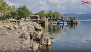 Sapanca Gölü’nde su seviyesi düştü