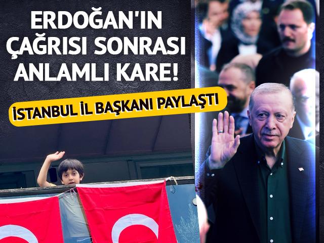 Erdoğan'ın bayrak çağrısı sonrası anlamlı paylaşım
