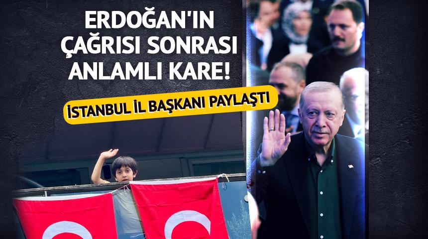 Erdoğan'ın bayrak çağrısı sonrası anlamlı paylaşım