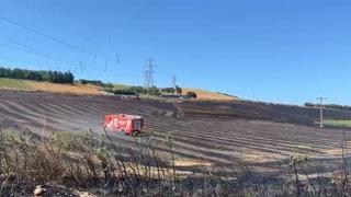 Büyükçekmece’de tarlada yangın: Alevler evlere sıçramadan söndürüldü