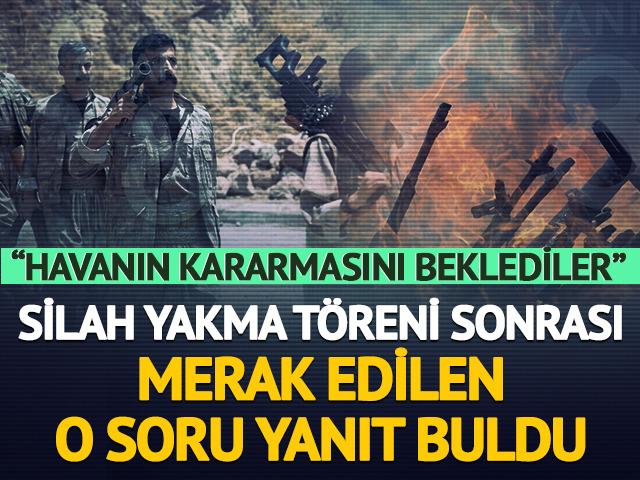 PKK'lı teröristlerin silah yakması sonrası merak edilen o soru yanıt buldu! "Havanın kararmasını beklediler"
