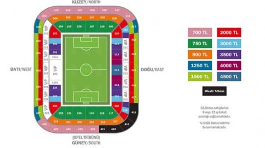 Galatasaray kombine fiyatları belli oldu