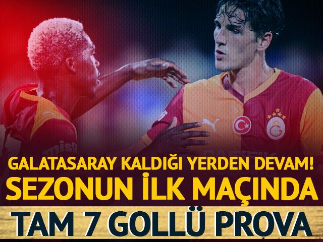 Galatasaray kaldığı yerden devam ediyor! Sezonun ilk maçında 5 gollü galibiyet