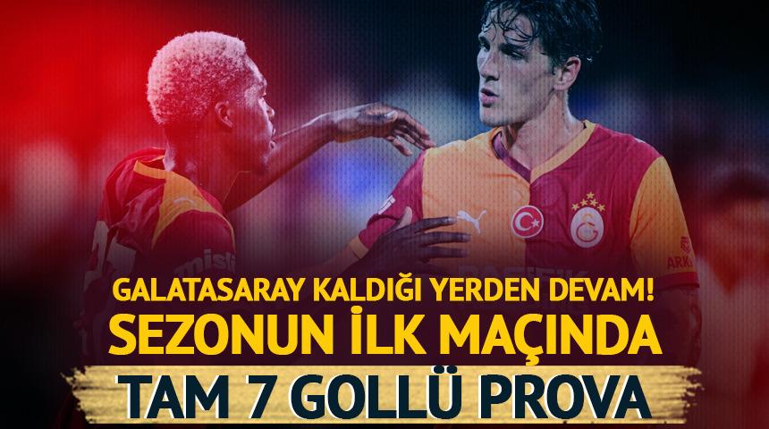 Galatasaray kaldığı yerden devam ediyor! Sezonun ilk maçında 5 gollü galibiyet
