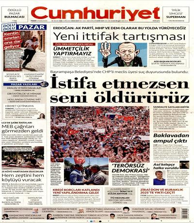Cumhuriyet
 Gazetesi oku