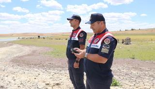 Yozgat'ta flamingolar jandarma ekiplerince korunuyor