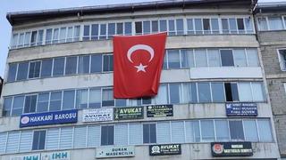 Hakkari’de ‘Terörsüz Türkiye’ye bayraklı destek